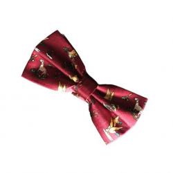 Noeud papillon rouge bordeaux 100% soie