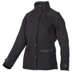 Veste matelassée Halifax femme bleu foncé et tweed