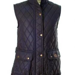 Gilet matelassé femme bleu marine déperlant