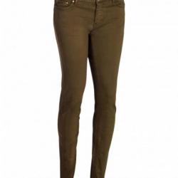 Pantalon femme droit vert sapin