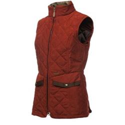 Gilet matelassé femme Rouge brique