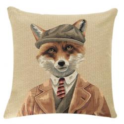 Coussin renard à casquette