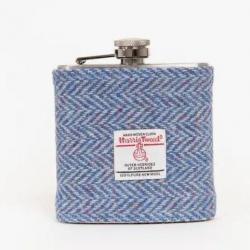 Flasques en tweed Harris Herringbone bleu