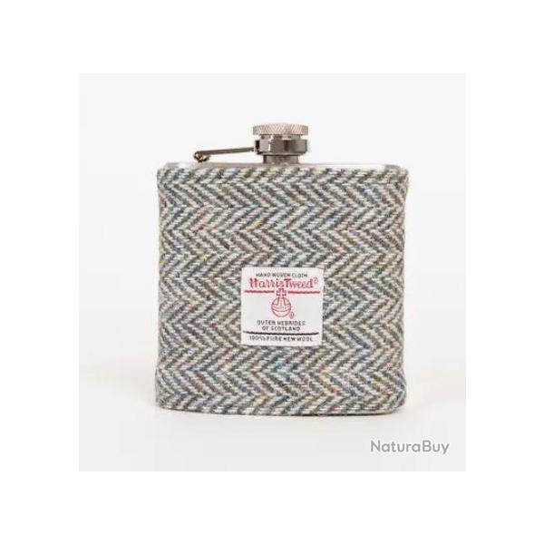 Flasques en tweed Harris Herringbone gris