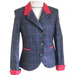 Veste blazer tweed femme Sasha Élégance artisanale en laine du Yorkshire
