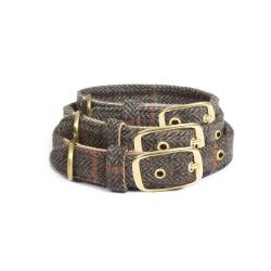 Collier pour chien en tweed - fabriqué en Angleterre, disponible en tailles S, M, L L