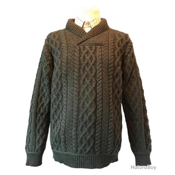 Pull col chle Vert fort Homme