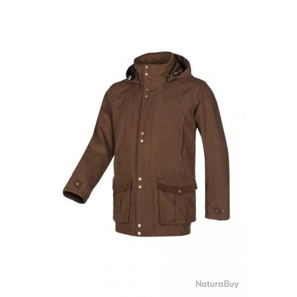 Manteau homme en toile impermable Marron