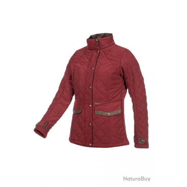 Veste matelasse Halifax femme Bordeaux et tweed