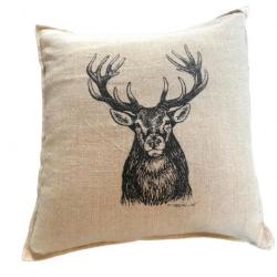 Coussin en lin Cerf - Naturel