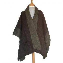 Poncho femme tweed Donegal et laine Merino S/M