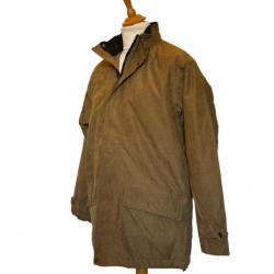 Manteau homme en toile imperméable beige