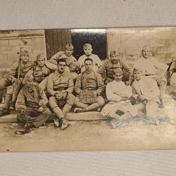 Carte photo groupe soldats 57ème RI Libourne