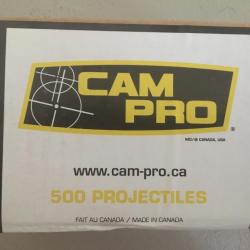 Ogives Cam Pro 223 55gr FMJ BT - lot de 500