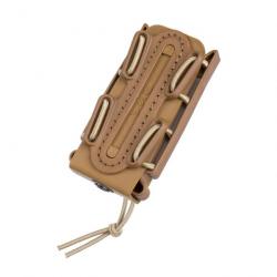 Porte chargeur G-CODE - Pistolet - Scorpion Soft Shell - Tall ( haut ) Tan Clip P1 molle + couplage