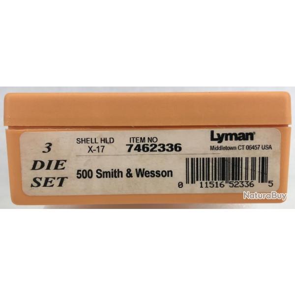 Jeux d'outils Lyman 3 Die set .500 Smith&Wesson