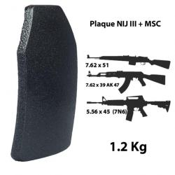 Plaque balistique NIJ III+ MSC Multi curve