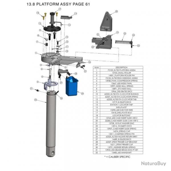 Dillon 75103 XL750 Platform Assembly