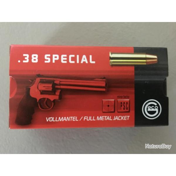 Cartouches Geco 38 special FMJ - boite de 50