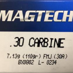 Cartouches MAGTECH .30 M1 110 gr FMJ boite de 50