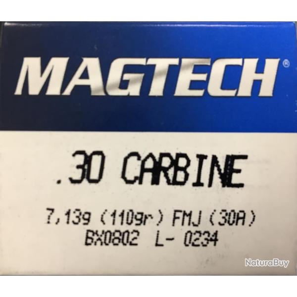 Cartouches MAGTECH .30 M1 110 gr FMJ boite de 50