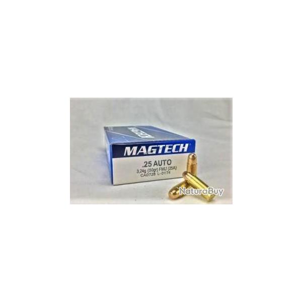 Cartouches Magtech - Cal. 25 Auto - FMJ - lot de 500