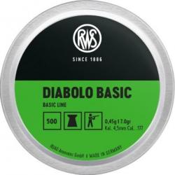 Boite de 500 plombs DIABOLO BASIC - RWS - cal. 4.5mm