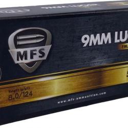 Cartouches MFS cal. 9x19 FMJ DTX 115gr - Lot de 500