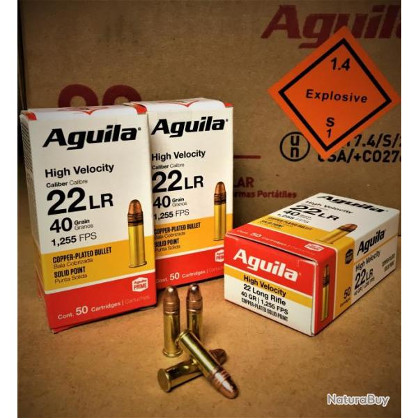 Cartouches AGUILA - Cal. 22LR - HV SP 40gr - lot de 500