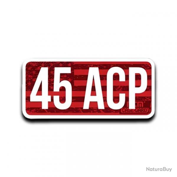 Autocollant Pour Calibre 45 Acp Pack De 8 Unites