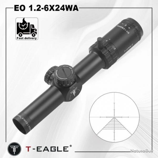 T-Eagle Lunette De Vise EO 1.2-6X24WA 20MM Haut Paiement en 3 ou 4 fois - LIVRAISON GRATUITE !!