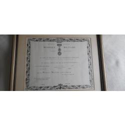 DIPLOME MEDAILLE MILITAIRE ALGERIE