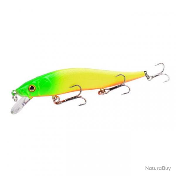 Leurre flottant Minnow Crankbait wobblers 3D 12 cm - D