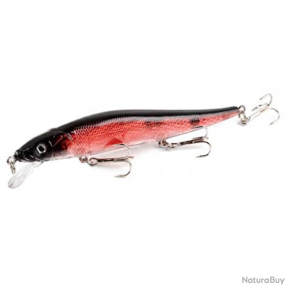 Leurre flottant Minnow Crankbait wobblers 3D 12 cm - E