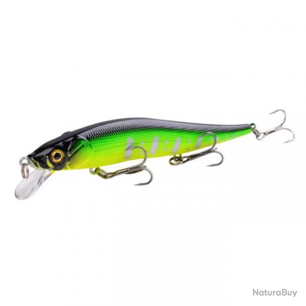 Leurre flottant Minnow Crankbait wobblers 3D 12 cm - H