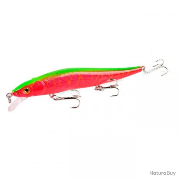 Leurre flottant Minnow Crankbait wobblers 3D 12 cm - G