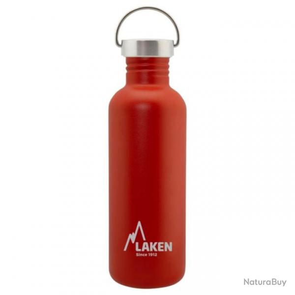 Gourde Laken Basic Steel 1L rouge avec bouchon inox Vintage