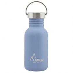 Gourde inox Laken Basic Steel 0,5L bleue avec bouchon Vintage