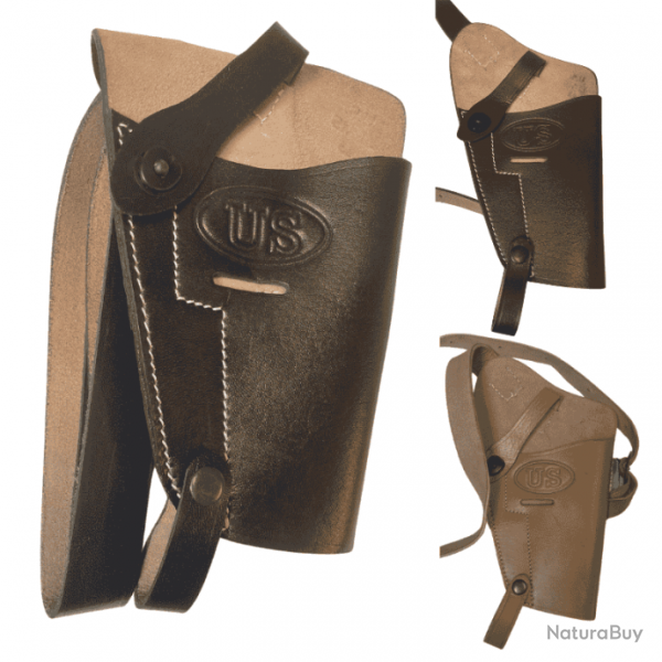 Holster d'paule M3 Colt 45 Cuir - Reproduction WW2 Cuir naturel