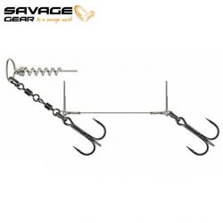 Monture Savage Gear Spin Rig 0.70MM 2 pièces 11 cm 1/0