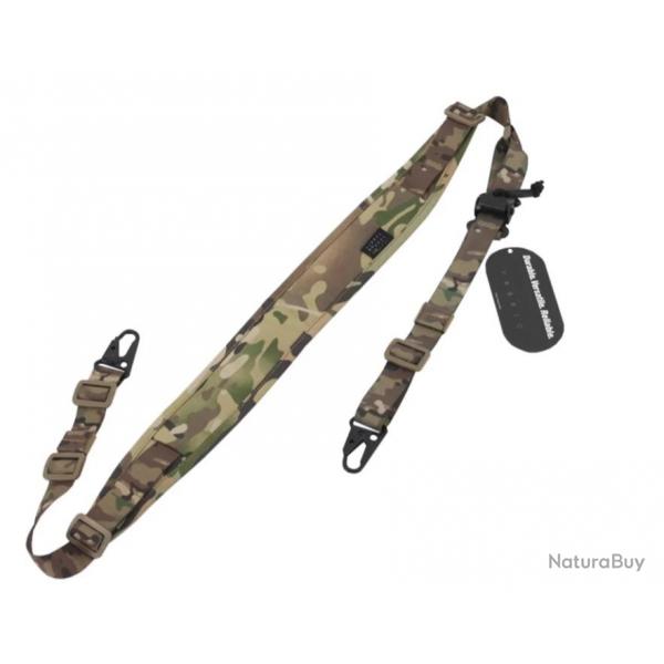 Sangle  bandoulire pour fusil de chasse rembourre amovible 2 points/1 point largeur 5,7cm Camo