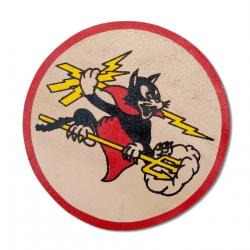 Patch en cuir du Fighter Squadron 191 pour blouson aviateur US WW2-Guerre de Corée -12.5 cm diam