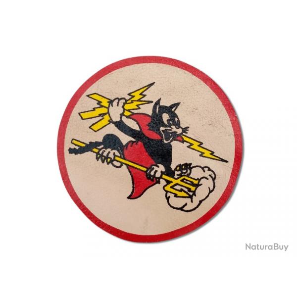 Patch en cuir du Fighter Squadron 191 pour blouson aviateur US WW2-Guerre de Core -12.5 cm diam