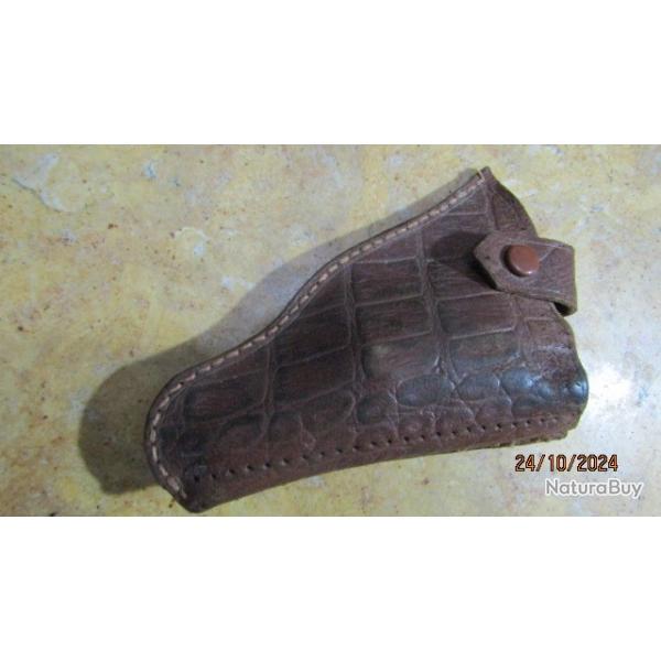 ETUI  cuir simple holster pour ceinturon cal 6.35  PPK