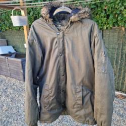 Manteau kaki fourrure