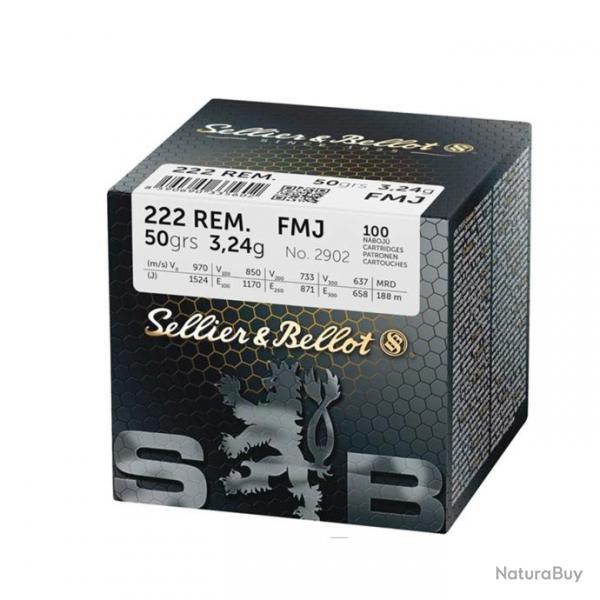 Sellier & Bellot 222 Remington 50grs SP x100