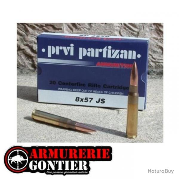 munitions PRVI PARTIZAN 8X57 IS 198grains 12.85g FMJ