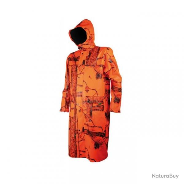 MANTEAU LONG IMPERMEABLE CAMO ORANGE 6XL