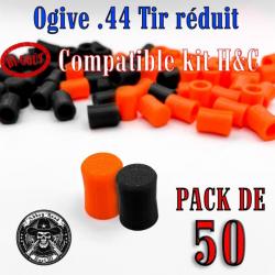 Balle tir réduit .44 ogive bigout compatible kit H&C haute visibilité - Pack de 50 - Bast3D