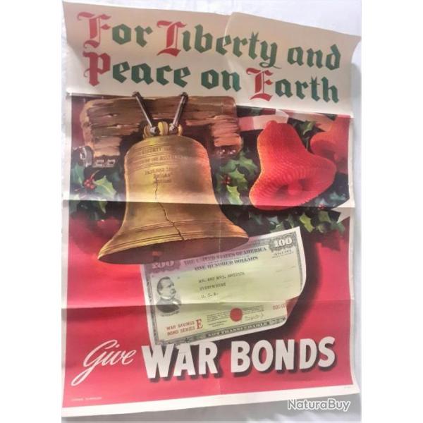 US143250b  Affiche Buy war bonds (For liberty and peace on earth)